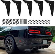 🚗 dodge challenger rear diffuser v3 - 5 fins set (black, 5pcs) - compatible with 2015-2022 models logo