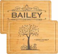 personalized wedding gift for couples - engraved wooden cutting board - monogrammed present for newlyweds great kitchen decor & functionality! logo