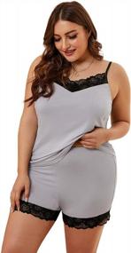 img 3 attached to Plus Size Satin Pajamas Sets For Women - Super Soft Sleepwear In Sexy Lounge Style - Sizes 1X-5X - BLMFAION