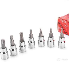 img 2 attached to 🔧 Optimized MAXPOWER 7-Piece 3/8-inch Torx Bits Set - T15, T20, T25, T30, T40, T45, T50 - 6-point Star