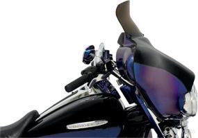 img 2 attached to 🚲 Enhance Your Bike's Style with Memphis Shades MEP8581 Smoke Windshield (Spoiler Replacement for OEM Fairings Shield FLH 6.5")