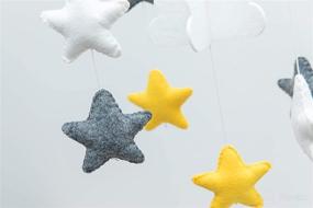 img 2 attached to Cheeky Owl Baby Crib Mobile: Dreamy Clouds and Stars for Nursery Decor - Handmade with Premium Materials