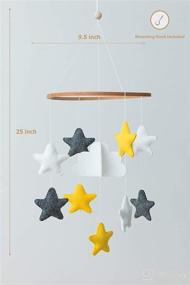 img 1 attached to Cheeky Owl Baby Crib Mobile: Dreamy Clouds and Stars for Nursery Decor - Handmade with Premium Materials