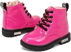 img 1 attached to Daclay Children Candy Colored Waterproof Velvet Boys' Shoes ~ Boots