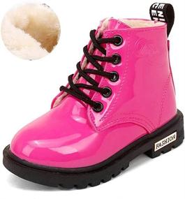 img 2 attached to Daclay Children Candy Colored Waterproof Velvet Boys' Shoes ~ Boots