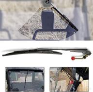 🧹 conpus utv hand operated windshield wiper: perfect fit for polaris ranger rzr 900 1000, can am, kawasaki, honda pioneer, golf cart - manual utv windshield wiper logo