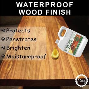 img 2 attached to 🌳 Godora 32 oz Pure Tung Oil: Ideal Wood Sealer for Indoor &amp; Outdoor Use, Recommended by Craftsmen, Water-Resistant Tung Oil for Woodworking, Top-Quality Tung Oil for Furniture &amp; Countertop, Ensuring Food Safety