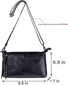 img 2 attached to Versatile & Stylish: Lecxci Small Leather Crossbody Bag For Women - Perfect For Any Occasion!