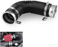 🚗 sporacingrts universal 77mm flexible cold air intake pipe inlet hose turbo connector - silver, multi-flexible air intake pipe compatible with all cars логотип