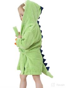 img 1 attached to Maleroads Little Bathrobe Cartoon Dinosaur Baby Care