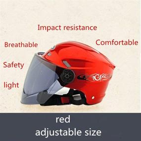 img 1 attached to skyllc Winter Helmet: Open Face Flip-Up Visor Helmet for Men & Women Electric Car Helmet - Stay Safe and Stylish in the Cold Season