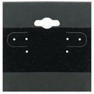 🖤 beadaholique black flocked earring display hang cards, 2x2 inch, bulk pack of 100 logo