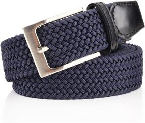 img 4 attached to WONDAY Elastic Brdided Belt Fabric Belt Stretch Men's Accessories best on Belts