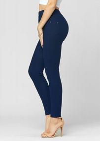 img 1 attached to Flattering And Comfortable Premium High Waisted Jeggings For Women - Denim Leggings With Cotton Stretch Blend