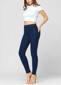 img 3 attached to Flattering And Comfortable Premium High Waisted Jeggings For Women - Denim Leggings With Cotton Stretch Blend