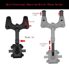 img 2 attached to 🚗 Revolutionary Mezze CARHOLD02 B: 360° Rotatable Retractable Multifunctional Car Accessory