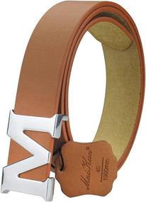 img 4 attached to 👩 Versatile and Stylish Women's Leather Removable Letter Belts - Mother's Must-Have Accessory