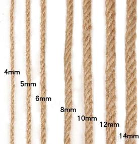 img 2 attached to LUOOV 6mm Thickness Strong Jute Rope - 100% 🧵 Natural Jute Rope Cord for Crafts, DIY Decoration & Gift Wrapping