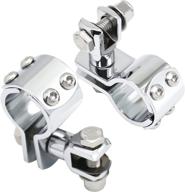 🏍️ chrome motorcycle highway pegs mount clamp footpegs engine guard adapter for harley yamaha honda suzuki kawasaki 25mm 32mm 34mm логотип