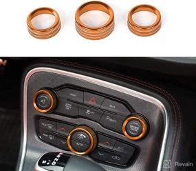 img 4 attached to 🍊 Premium Orange Aluminum Keptrim AC Knobs for Dodge Challenger Charger Chrysler 300 - 2015-2020 Dodge Models, Set of 3