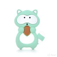 lofca silicone raccoon teether pendant - bpa free baby teething toy & teething accessory logo