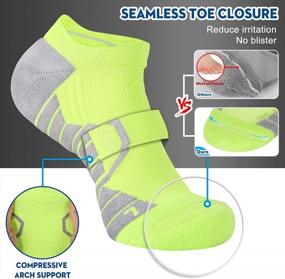img 2 attached to Moisture-Wicking, Cushion-Padded Low Cut Running Socks By Hylaea Athletics