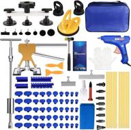 🚗 zeusfire 97pcs dent puller kit for car dent removal - paintless dent repair kit with golden lifter, slide hammer t-bar dent puller, bridge puller, suction cup, and glue gun логотип