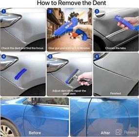 img 1 attached to 🚗 ZEUSFIRE 97PCS Dent Puller Kit for Car Dent Removal - Paintless Dent Repair Kit with Golden Lifter, Slide Hammer T-bar Dent Puller, Bridge Puller, Suction Cup, and Glue Gun