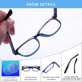 img 1 attached to 😎 Blue Light Blocking Glasses for Women and Men - Ramlinku Lightweight Eyeglasses Frame for Computer Reading, Gaming, TV, Phones - Filter Ray Lens, Prevent Eye Strain and Headache