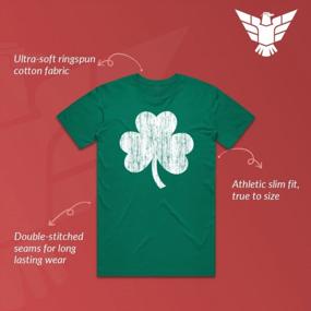 img 3 attached to Luck Of The Irish: Vintage Style Distressed Four Leaf Clover Tee