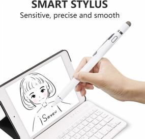 img 1 attached to White MENKARWHY E8910BJ Active Stylus Pen, Fine Point Digital Pencil for Touch Screens, iPhone, iPad Pro Air Mini, Android Tablets, and More