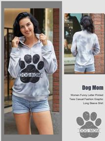 img 1 attached to Dog Lovers' Delight: Fun Sunflower Graphic Sweatshirt With Cute Paw Print Love Design