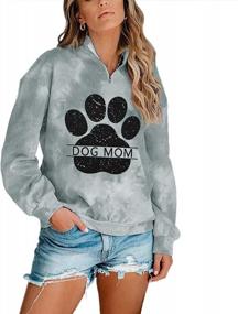 img 4 attached to Dog Lovers' Delight: Fun Sunflower Graphic Sweatshirt With Cute Paw Print Love Design