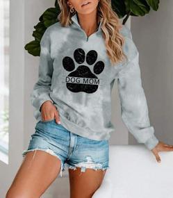 img 3 attached to Dog Lovers' Delight: Fun Sunflower Graphic Sweatshirt With Cute Paw Print Love Design