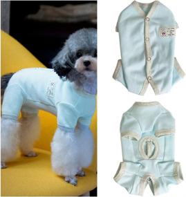 img 4 attached to Clothes Pajamas Jumpsuit Breathable Comfortable Dogs ~ Apparel & Accessories