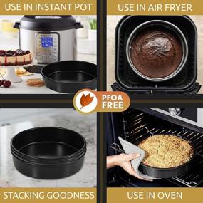 img 2 attached to Bake To Perfection With RFAQK 100PCs Round Cake Pans Set - Nonstick 8 Inch Pans + Bonus Accessories