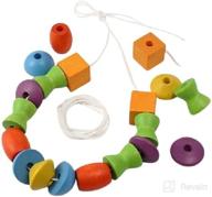 sustainable plantoys wooden lacing beads (5353) - eco-friendly rubberwood, non-toxic paints and dyes логотип