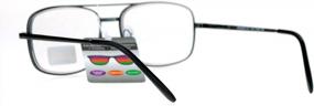 img 1 attached to SA106 Rectangular Metal Frame Progressive Reading Glasses With Multi 3 Focus