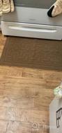 img 1 attached to Non-Skid Brown Kitchen Runner Rug - 18"X59" - Machine Washable, Easy To Clean Kitchen Floor Mat By Color G review by Michelle Linares
