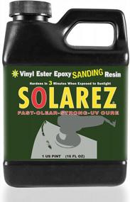 img 4 attached to USA Made SOLAREZ UV Cure Vinyl Ester Epoxy Sanding Resin - Ideal For Boat & PWC Repair, Canoes, Kayaks, Woodworking, Fabrication, Pool, SPA, Tub, Equipment, Rapid Proto - 4Oz
