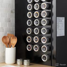 img 3 attached to Organize Your Spices with a Set of 24 Magnetic Spice Tins, Window-Top Sift and Pour Lids, and Preprinted Label Stickers - Convenient, Stylish, and Space-Saving!