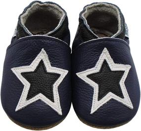 img 3 attached to 👟 Mejale Leather Crawling Moccasins Slippers: Stylish Boys' Shoes for Comfortable Crawling and Walking