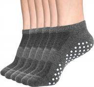 набор из 6 коротких хлопчатобумажных носков до щиколотки для женщин и мужчин от dibaolong - no show athletic footwear логотип