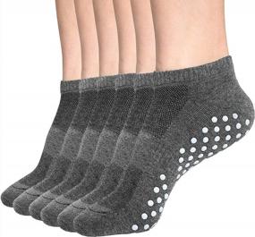img 4 attached to 6-Pack Short Cotton Low Cut Ankle Socks For Women & Men By DIBAOLONG - No Show Athletic Footwear