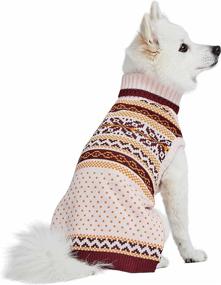 img 4 attached to 🐶 Blueberry Pet: Cozy Fair Isle Dog Sweaters in 6 Patterns - Matching Sweaters for Pet Owners