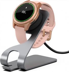 img 4 attached to Сменная зарядная док-станция для Samsung Galaxy Watch 42 мм / 46 мм и Gear S3 с 5-футовым USB-кабелем