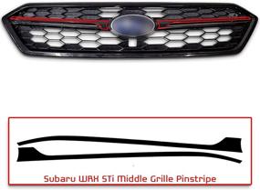 img 3 attached to 🔥 Optix JDM Style Pinstripe Carbon Fiber Red Vinyl Decal Overlays for WRX STi 2018-2020 Front Grille - Engineered for Perfect Fit