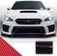 🔥 optix jdm style pinstripe carbon fiber red vinyl decal overlays for wrx sti 2018-2020 front grille - engineered for perfect fit логотип