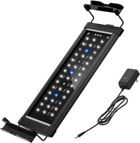 img 4 attached to 🐠 High-Performance LED Aquarium Light: Extendable Brackets, Full Spectrum, White and Blue LEDs for Vibrant Aquatic Reef Coral Plants and Freshwater Fish Tank