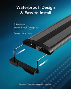 img 2 attached to 🐠 High-Performance LED Aquarium Light: Extendable Brackets, Full Spectrum, White and Blue LEDs for Vibrant Aquatic Reef Coral Plants and Freshwater Fish Tank